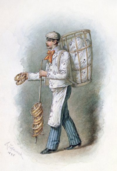 De bakker, 1895 door Gustav Zafaurek